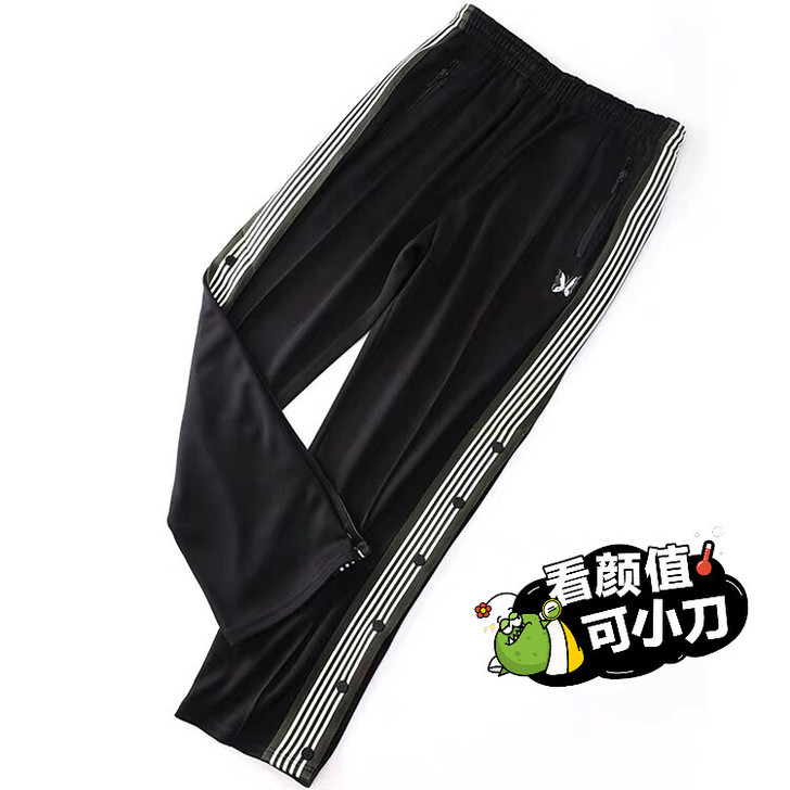 老夫子 NEEDLES 侧边排扣蝴蝶刺绣织...