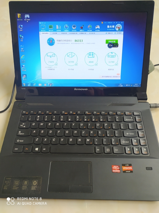 联想M495笔记本电脑，A10四核1G独显...