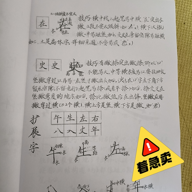 个人购买楷书硬笔教学4 种笔记,宝宝控笔,...