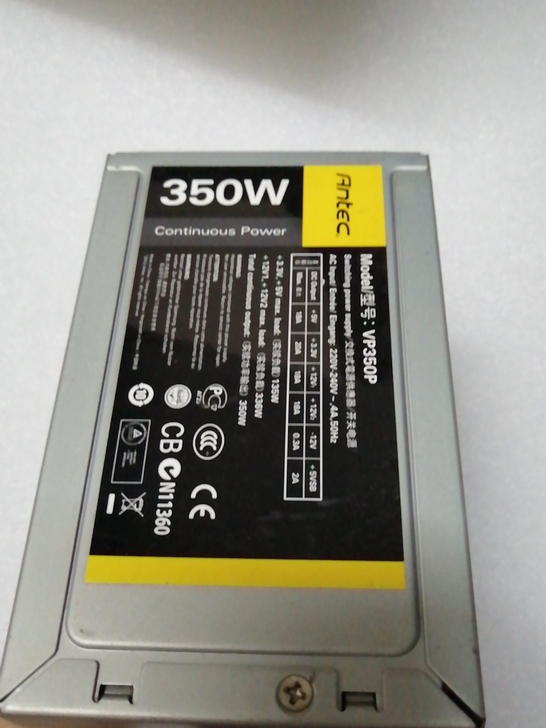 拆机安钛克额定350W电源VP350P，实...