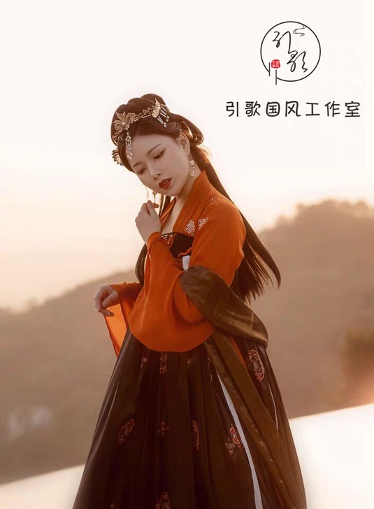 引歌国风 春季新款唐风齐胸阑夕 白菜汉服 ...