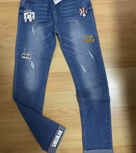 两条全新的大童牛仔裤，一条155，一条16...