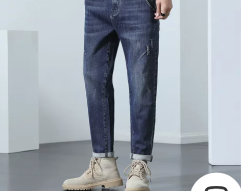 牛仔新品2022年新款牛仔裤男士潮牌休闲直...