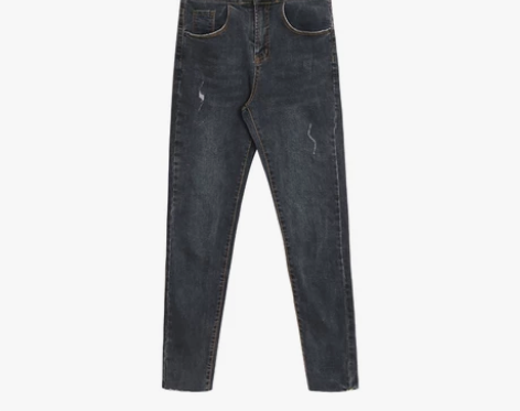 2019冬季新款加厚牛仔裤女韩版百搭宽松高...