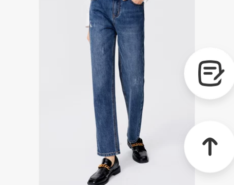 【风尚价】诗凡黎牛仔裤女2022年新款春装...