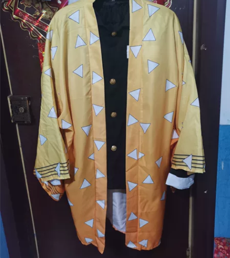 鬼灭之刃COS服我妻善逸，仅试衣，买来想去...