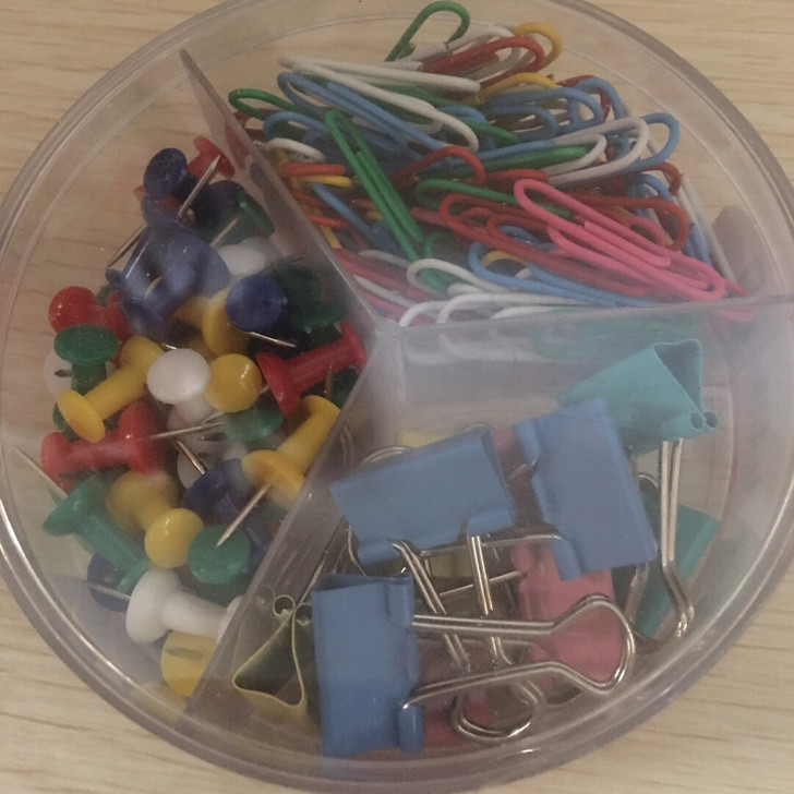 回形针,工字钉,长尾夹组合