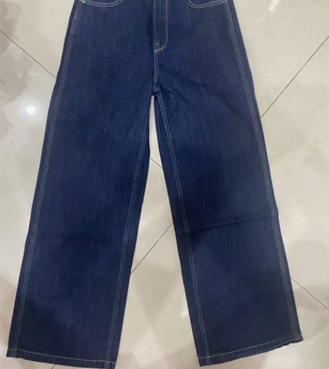 Lee女深蓝高腰阔腿牛仔裤 全新26码 腰...