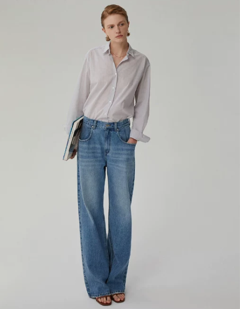 ZNEJeans 90年代慵懒复古款式牛仔...