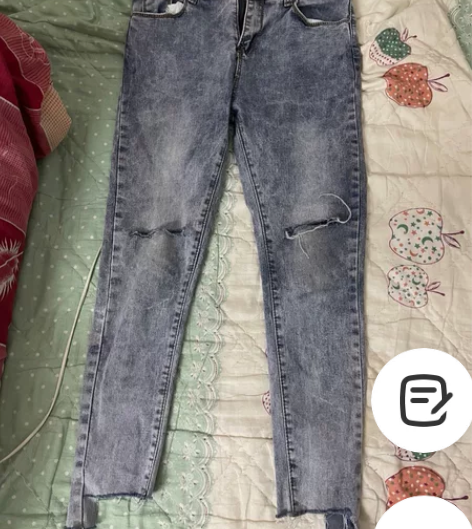 显高显瘦牛仔裤女春装韩版紧身小脚铅笔裤ch...