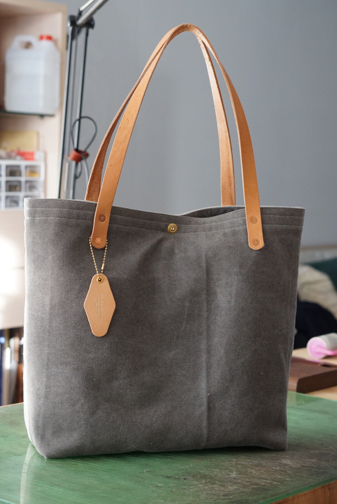 tote bag全新帆布托特包拼色