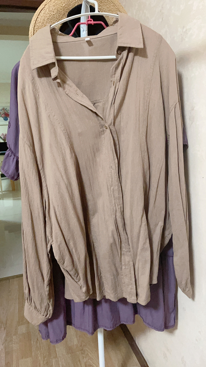 咖色纯棉衬衣,洗过没穿过