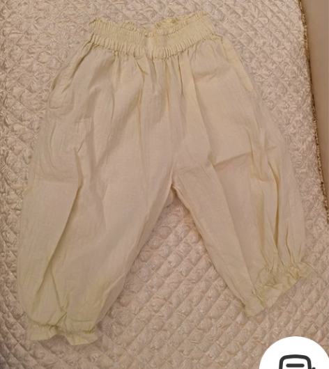 棉麻裤120码,下过水全新!传到身高105...