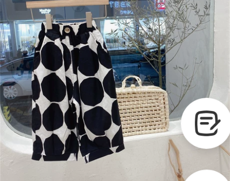 圆点、波纹棉麻裤 尺码 圆点110.120...