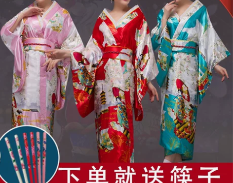 女日式正装浴衣长款cos动漫樱花写真舞蹈演...