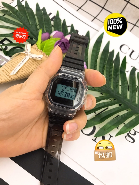 卡西欧 冰韧透明方块表~