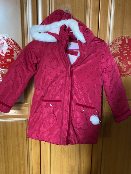 女童棉服,稻草家的棉服,毛领可拆