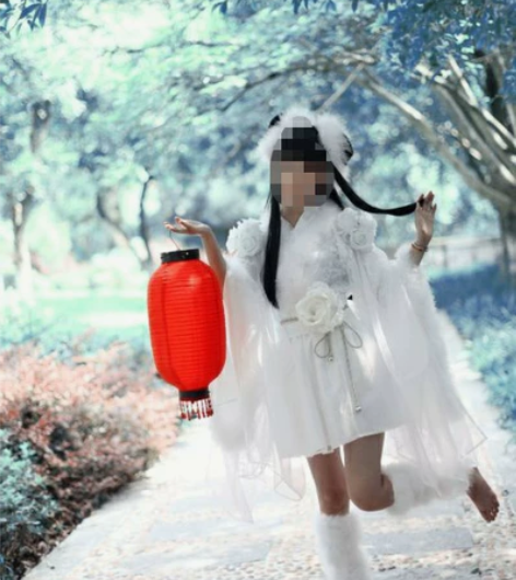 奉紫，糖宝cos服，白色古风万用萝莉cos...