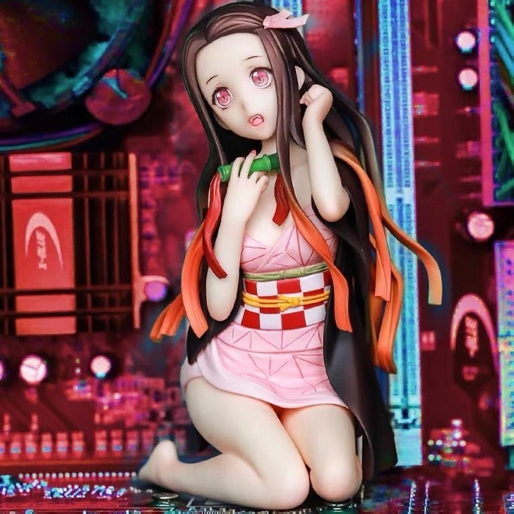 鬼灭之刃手办跪姿优质版妳豆子日本动漫快乐妳...