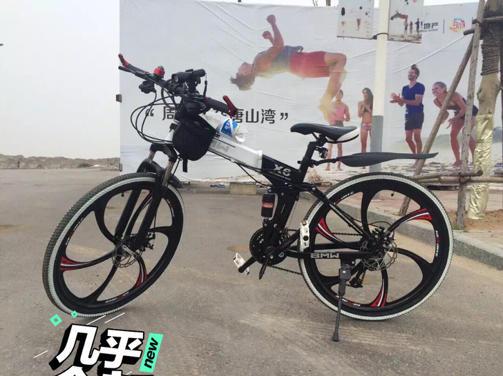 BMW折叠山地车，内外胎长期不骑，已经老化...