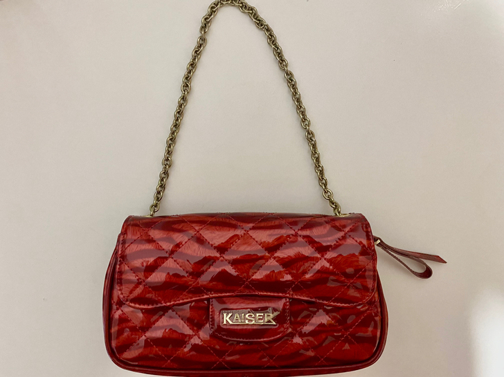 kaiser 凯撒包包 潮流链条包菱格纹 ...