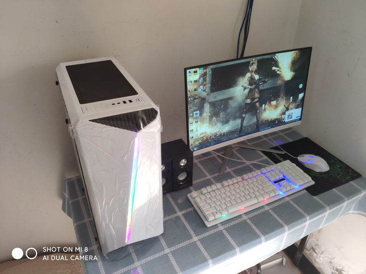 水冷i7八核高端家用游戏型吃鸡DIY组装电...