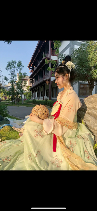 全新有吊牌 汉黛记原创梦矜唐复原齐胸一片式...