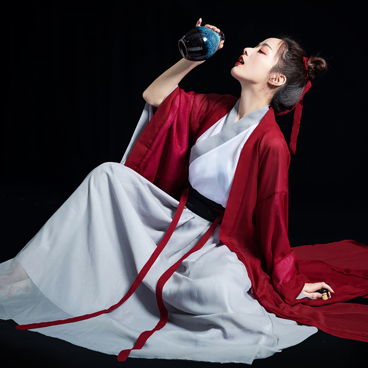 侠客汉服女古风红颜古装魏晋风广袖飘逸仙气中...