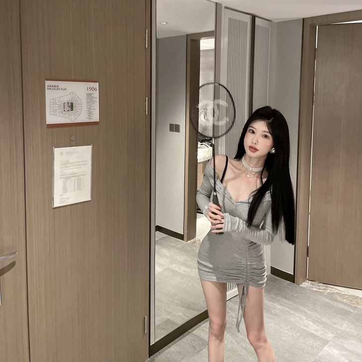 JOEY 短款性感裙子女早春夏季甜美温柔风...