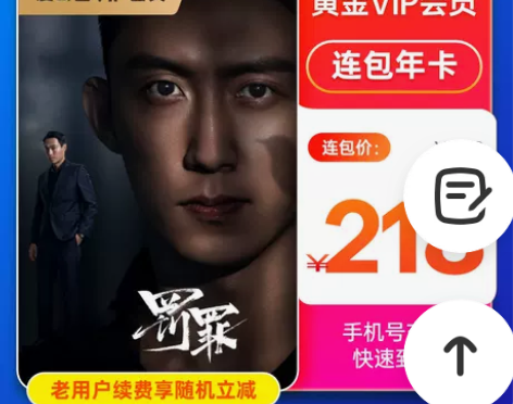 爱奇艺会员 连续包年黄金vip12个月