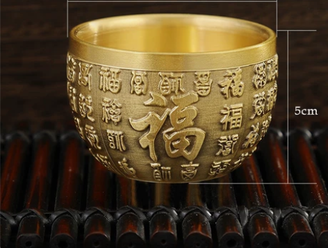 百福聚财黄铜米缸聚宝盆摆件新比拼多多都便宜...
