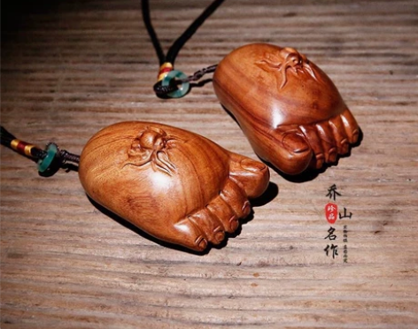 天然木料海南黄花梨木雕知足常乐男女随身个性...