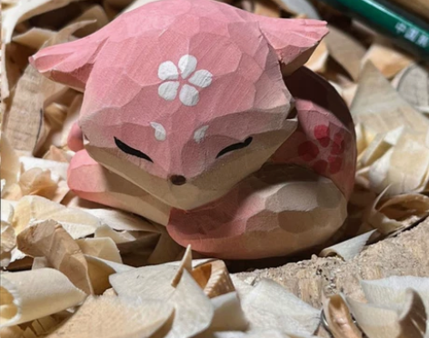 【现货】原神周边纯手作diy八重神子狐狸木...