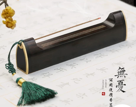 仿古铜锁便携小香插卧香炉 随身香盒沉香熏香...