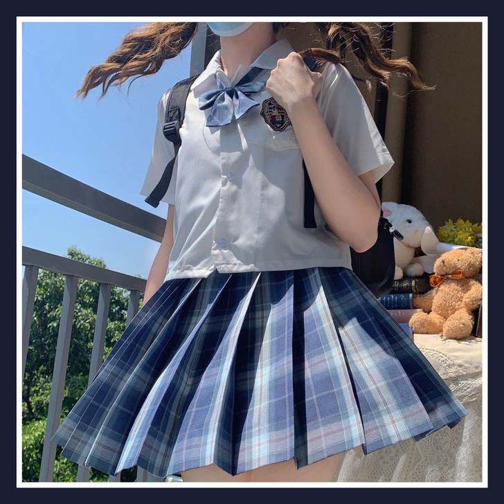 嘟嘟牛JK制服【溺渡】正统jk格裙百褶裙新...