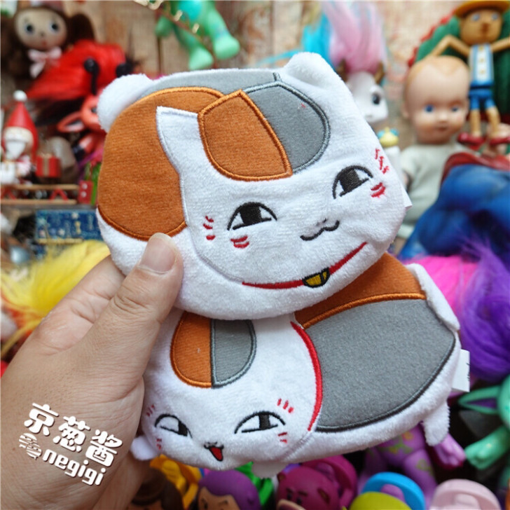 日本日单 夏目友人帐 猫老师 毛绒零钱包硬...