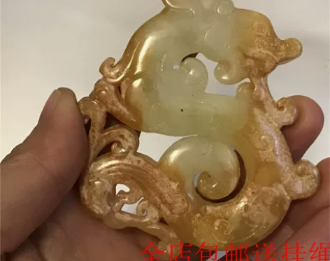 仿古玉石岫玉老物件古玩古董玉雕挂件古玉老玉...