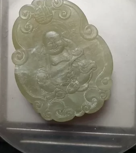 玉雕牌子，尺寸50*×40*×6*佛 感兴...