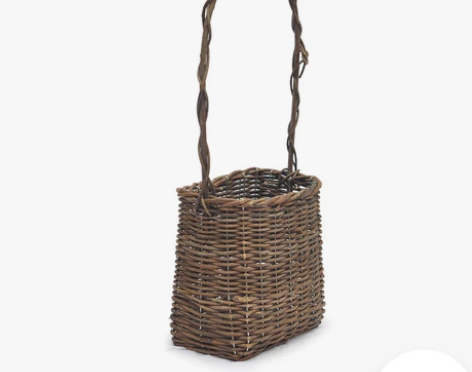 山藤手提篮仿真干花装饰插花编织花篮客厅酒店...