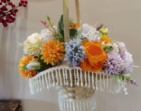 汉服摄影道具花篮古风舞蹈拍摄花篮魏晋风田园...