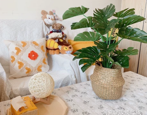 仿真植物绿植龟背竹客厅摆设女生房间装饰品摆...