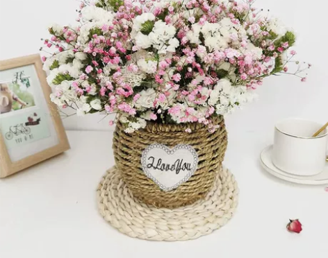 特价干花勿忘我满天星干花花束客厅装饰软装必...