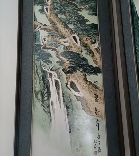 中国工艺美术大师田纪友手绘作品瓷板画,绘画...