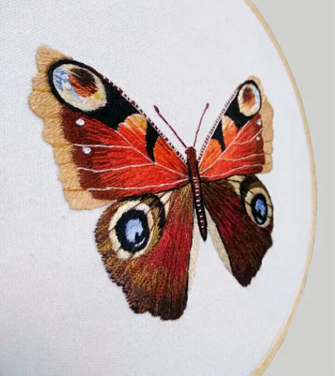 包邮 蝴蝶 夕蝶 挂画 装饰画 刺绣 立体...