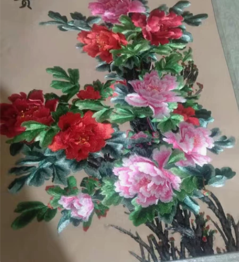 帮叔叔清货。希望被支持。苏绣画。立体细腻花...