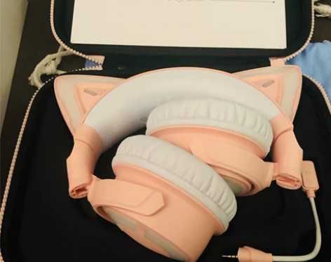 妖舞猫耳耳机4代头戴式蓝牙高颜值可爱少女游...