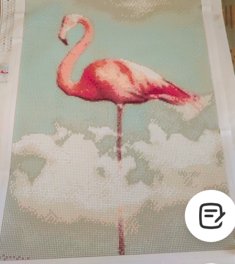 成品砖石画火烈鸟尺寸143*214.便宜卖...