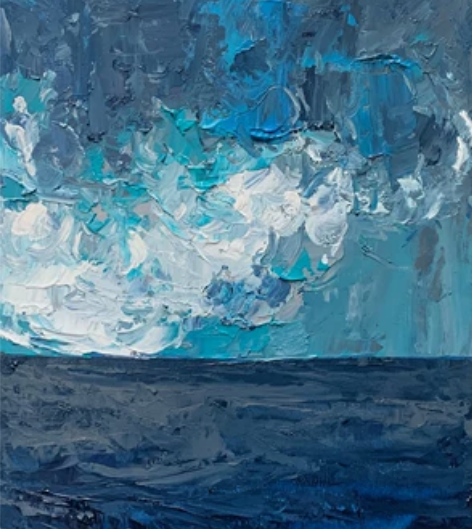 油画作品，规格：40cm*80cm，中国美...