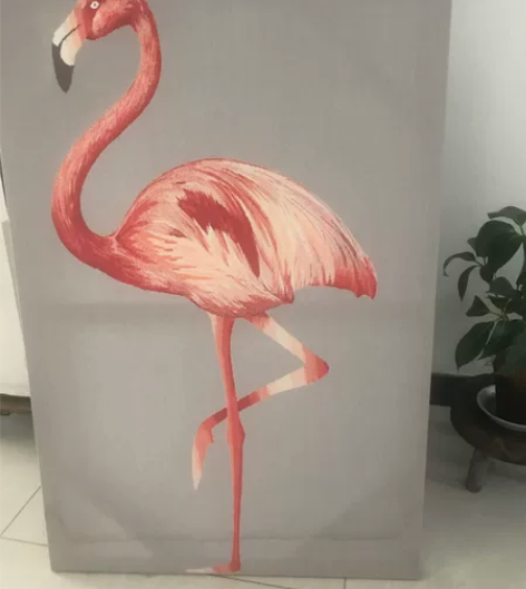 火烈鸟北欧装饰画现代简约无框画沙发背景墙画...