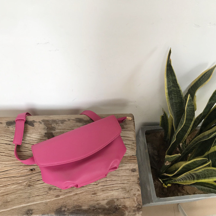 女包2019新款韩国ins纯色百搭休闲腰包...